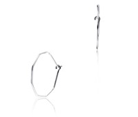 Rough Circle Silver Ear Stud STS-2264